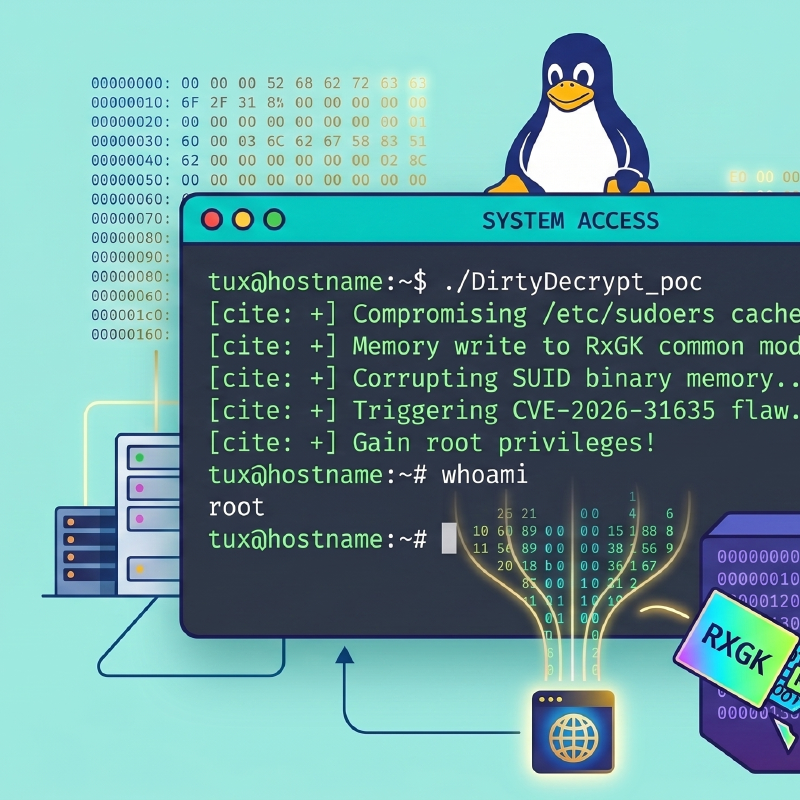 CVE-2026-31635 'DirtyDecrypt': Linux Kernel Privilege Escalation Vulnerability and PoC Availability