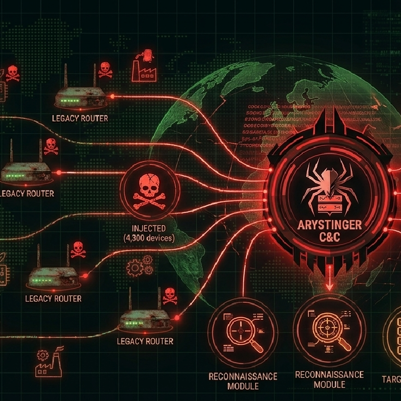 AryStinger — The Botnet Turning Decade-Old Routers Into Covert Reconnaissance Infrastructure for Attackers